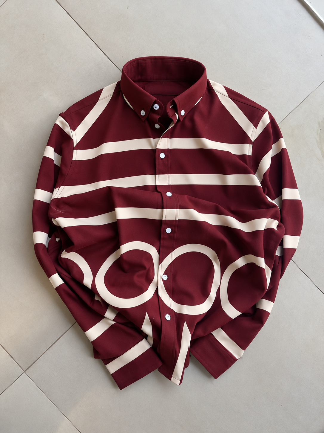 Burgundy Geometry Shirt thumbnail 5