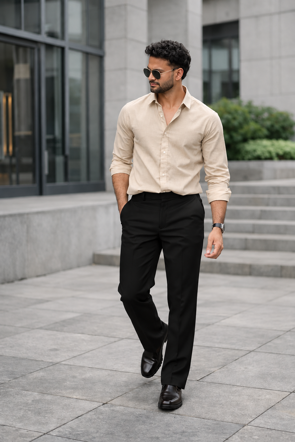 Classic Tailored Formal Trousers – Black thumbnail 2