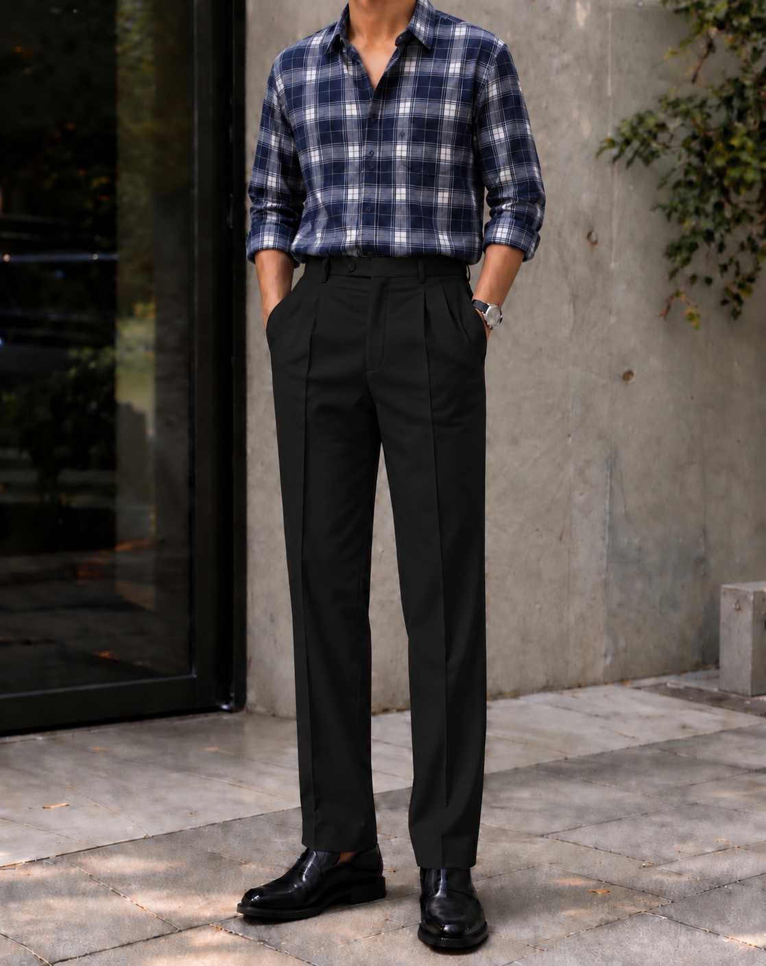 Classic Tailored Formal Trousers – Black thumbnail 4