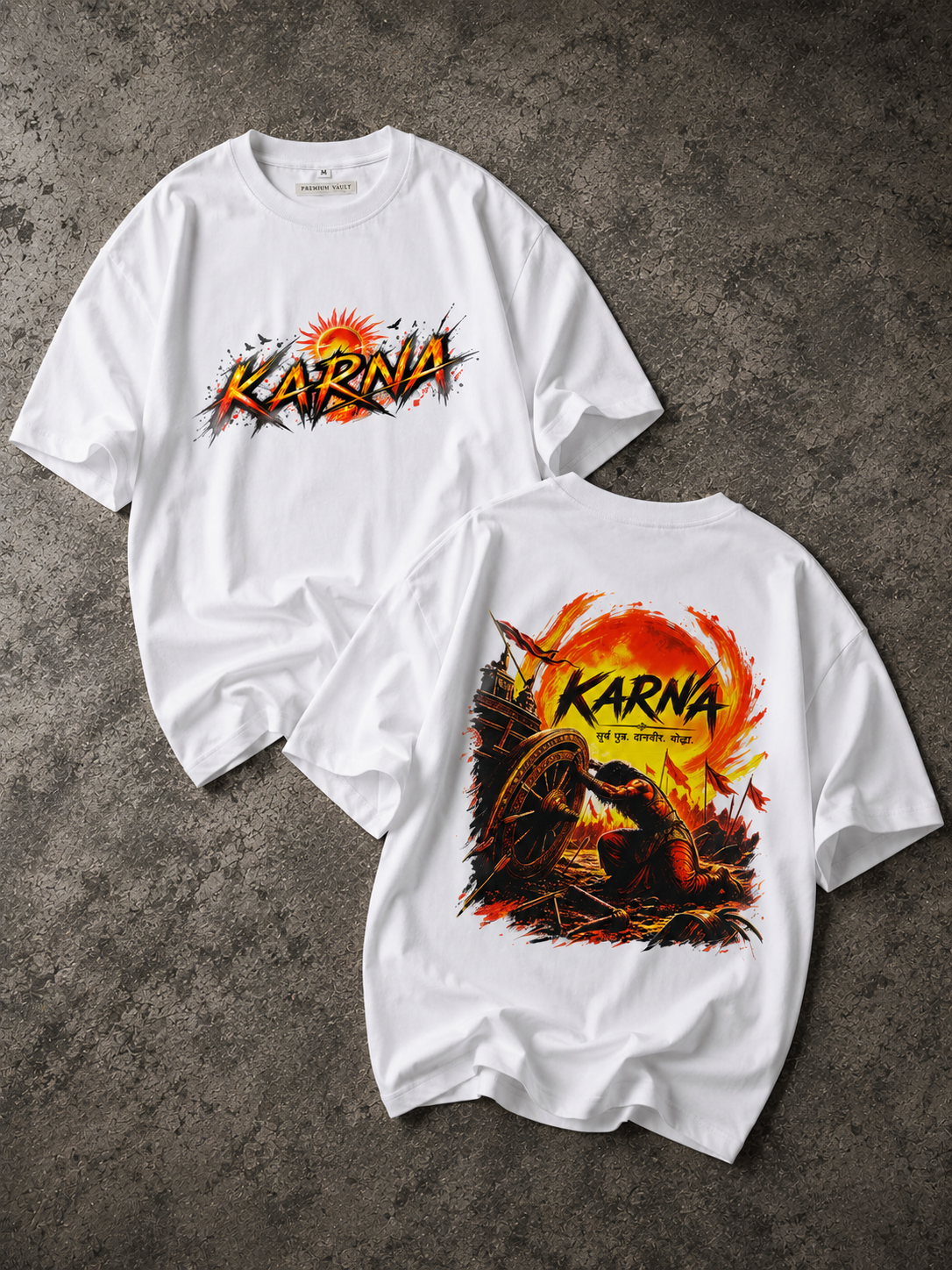Karna Graphic Oversized T-Shirt 1 – Black & White thumbnail 4