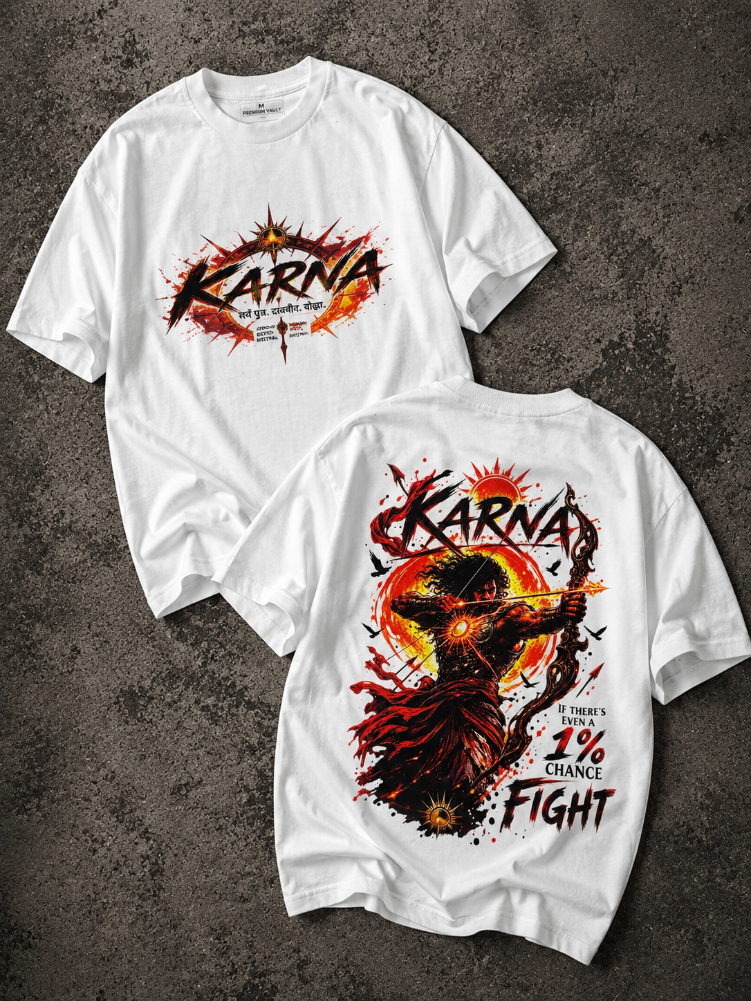 Karna Warrior Graphic Oversized T-Shirt thumbnail 2