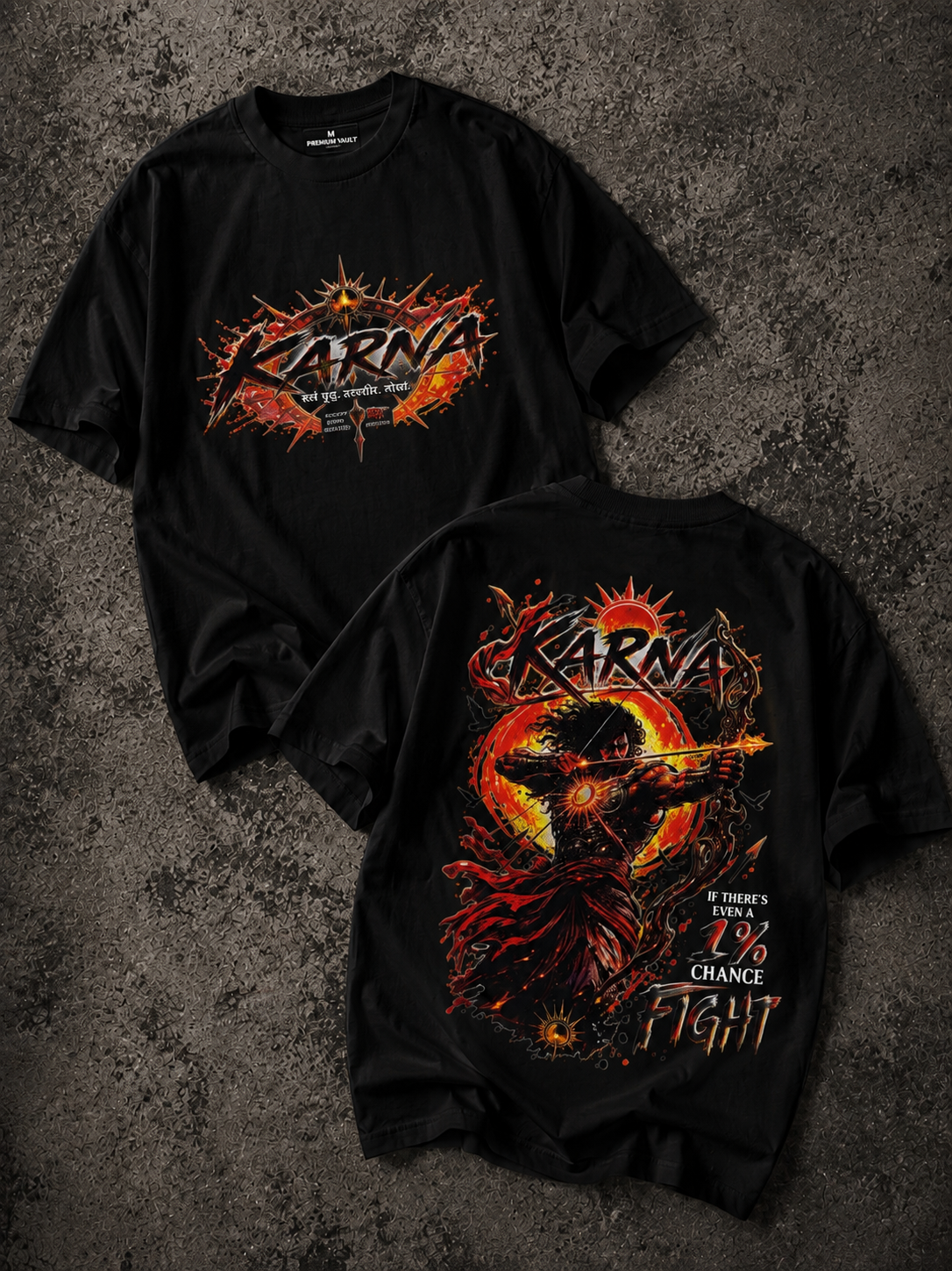 Karna Warrior Graphic Oversized T-Shirt thumbnail 5