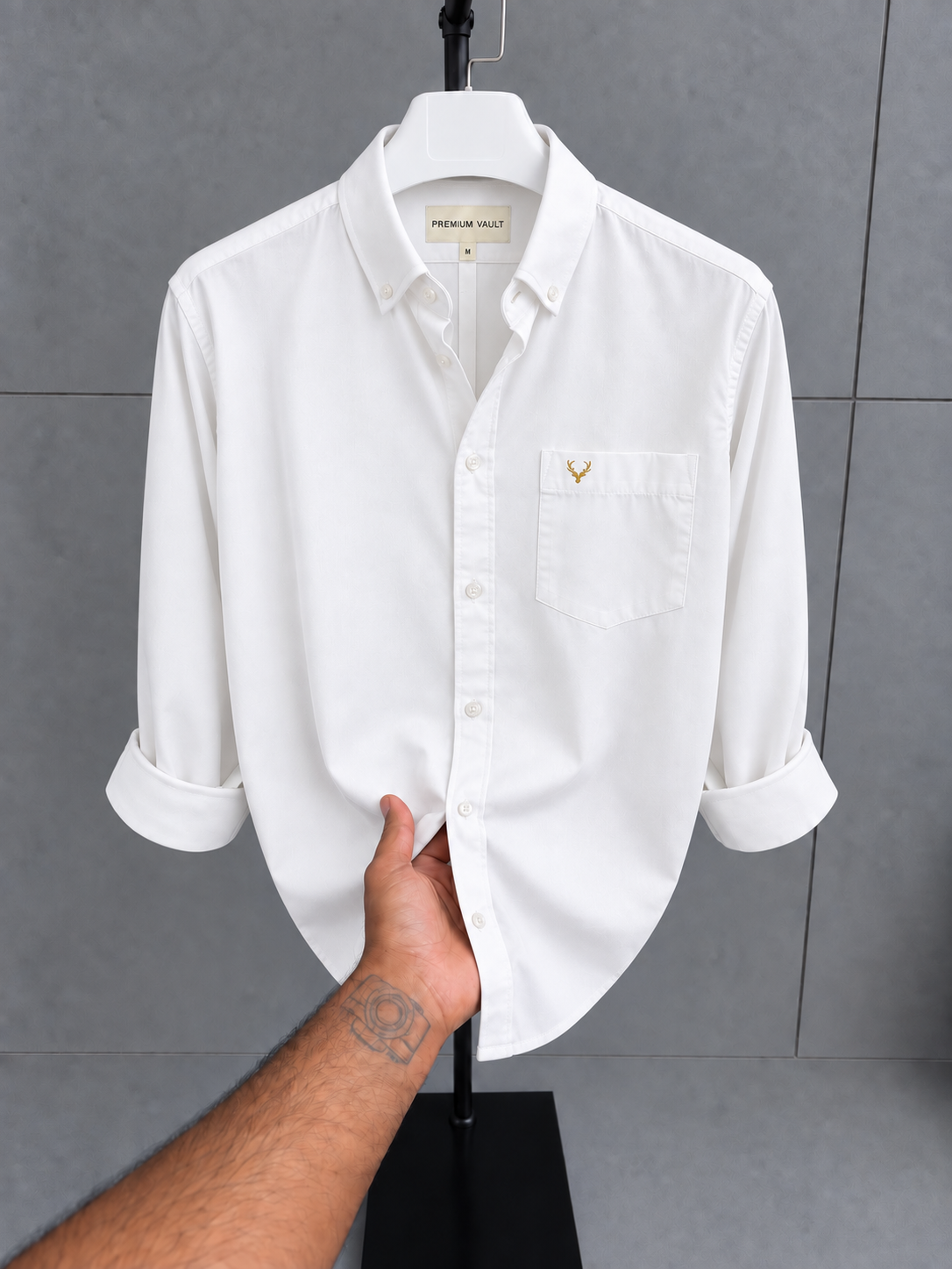 Premium Vault Essential White Oxford Shirt thumbnail 4