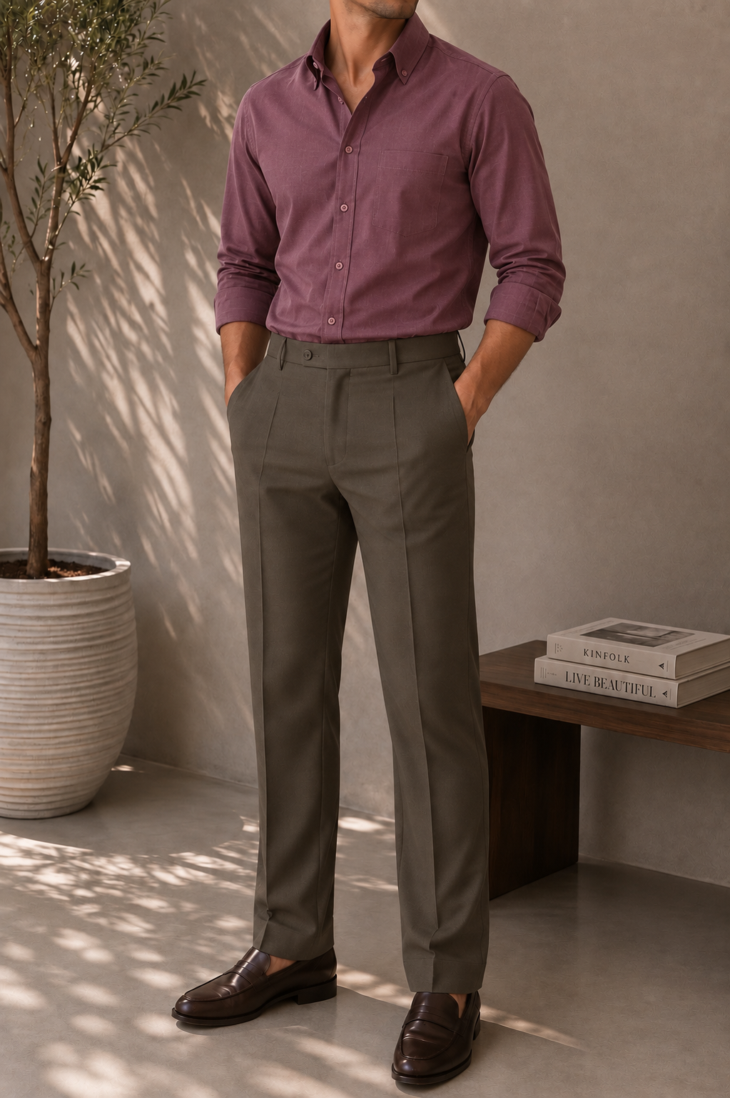 Premium Vault Classic Mauve Oxford Shirt thumbnail 2