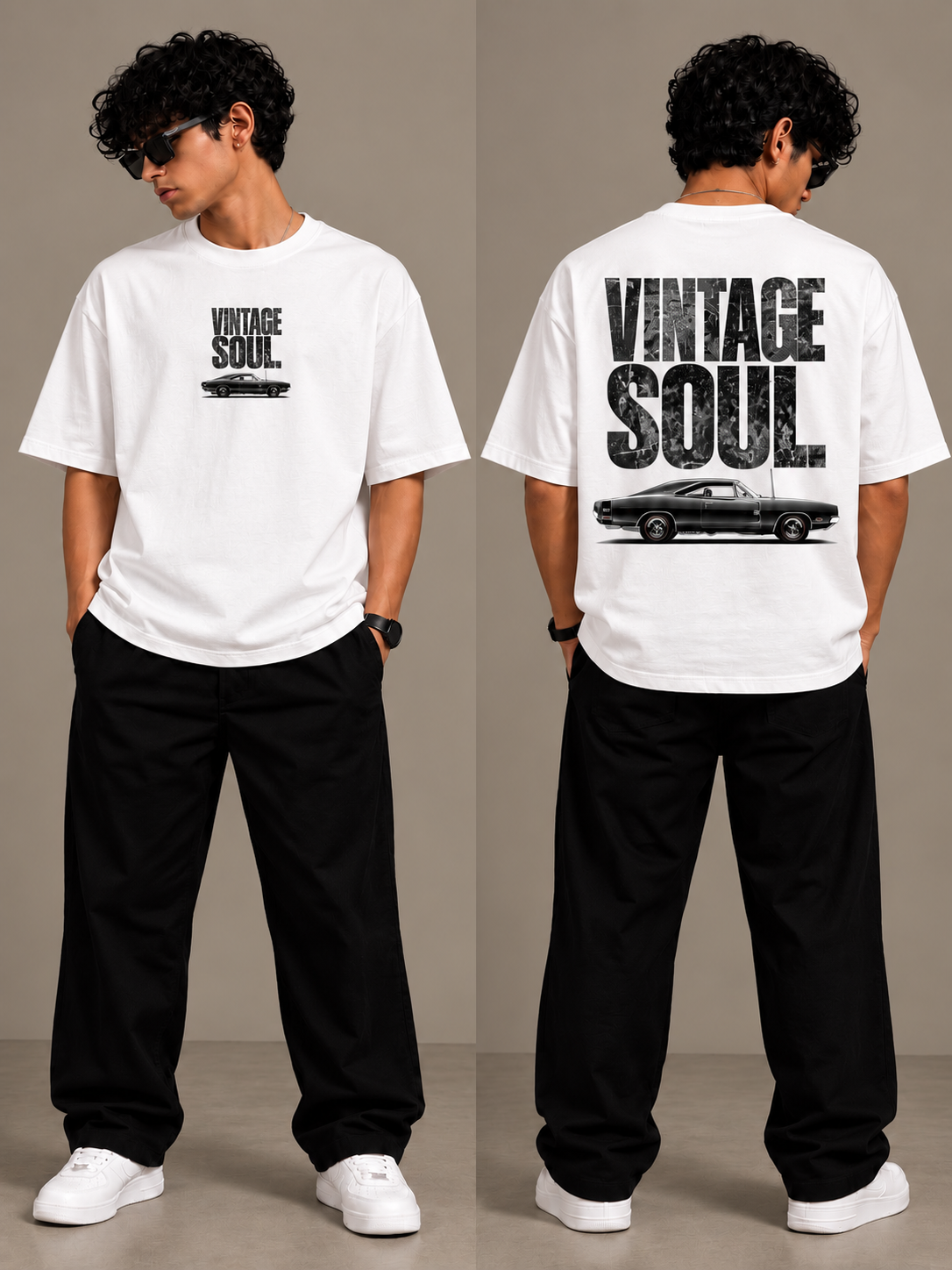Vintage Soul Classic Car Oversized T-Shirt