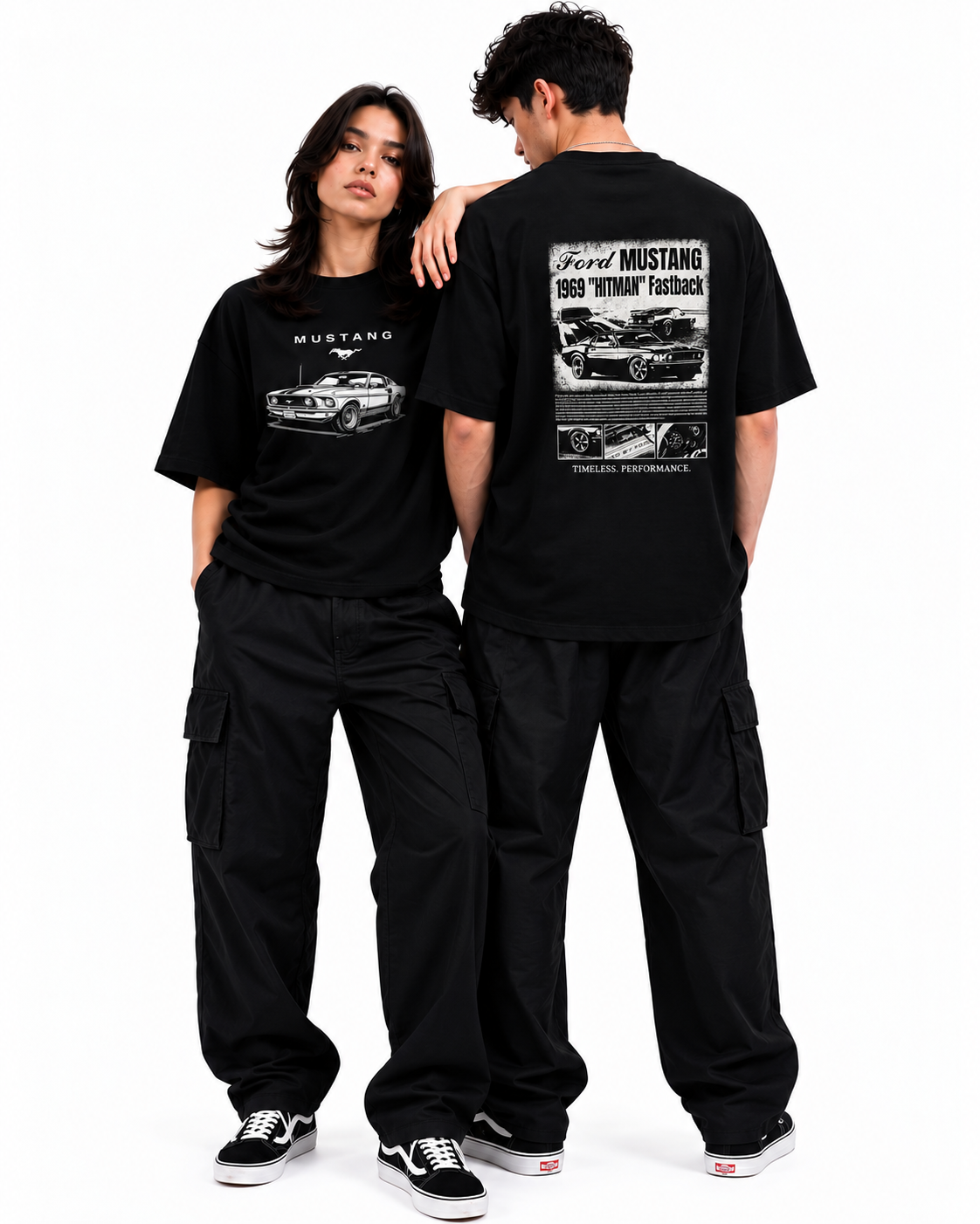 Mustang 1969 Hitman Fastback Graphic Oversized T-Shirt