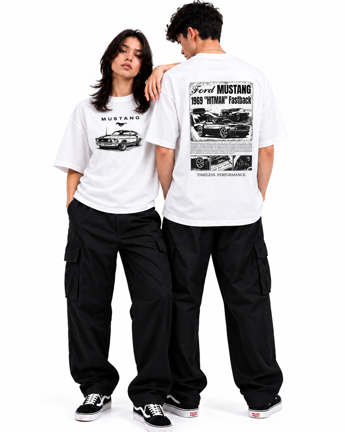 Mustang 1969 Hitman Fastback Graphic Oversized T-Shirt thumbnail 2