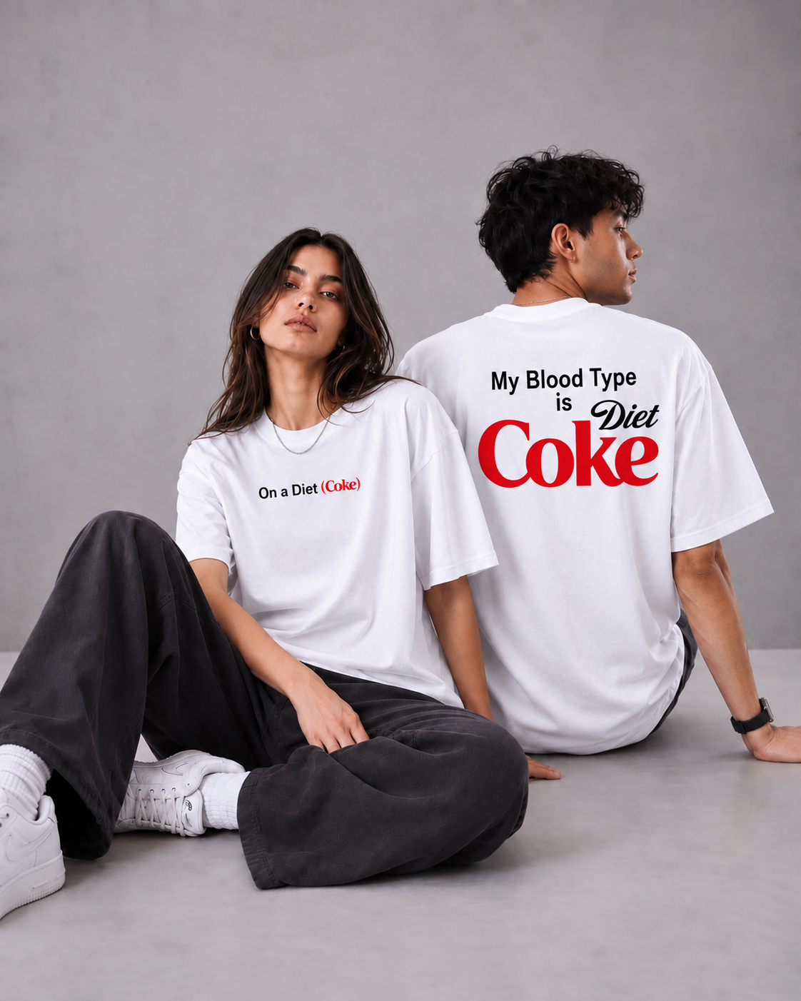 Diet Coke Blood Type Graphic Oversized T-Shirt thumbnail 2