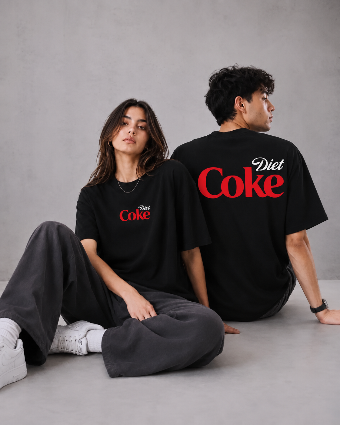 Diet Coke Classic Logo Oversized T-Shirt