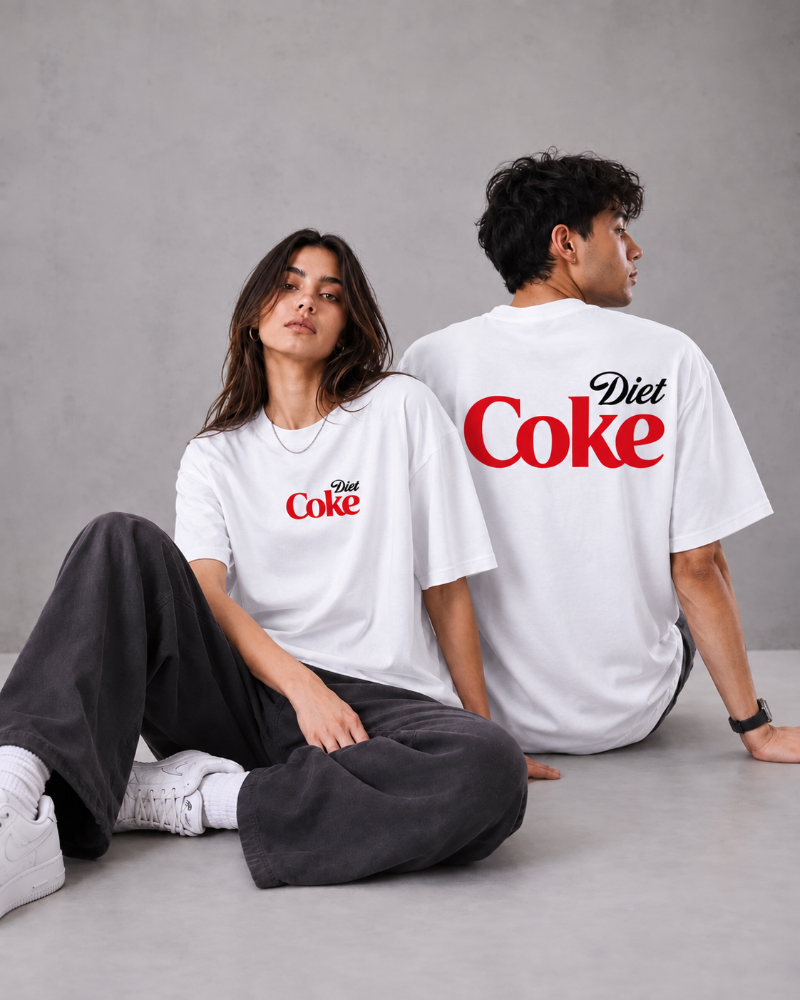 Diet Coke Classic Logo Oversized T-Shirt thumbnail 2